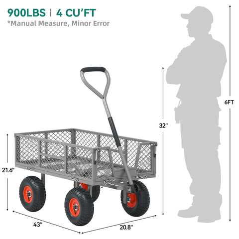 Autodaya yard cart designed for simple loading and unloading in gardens.