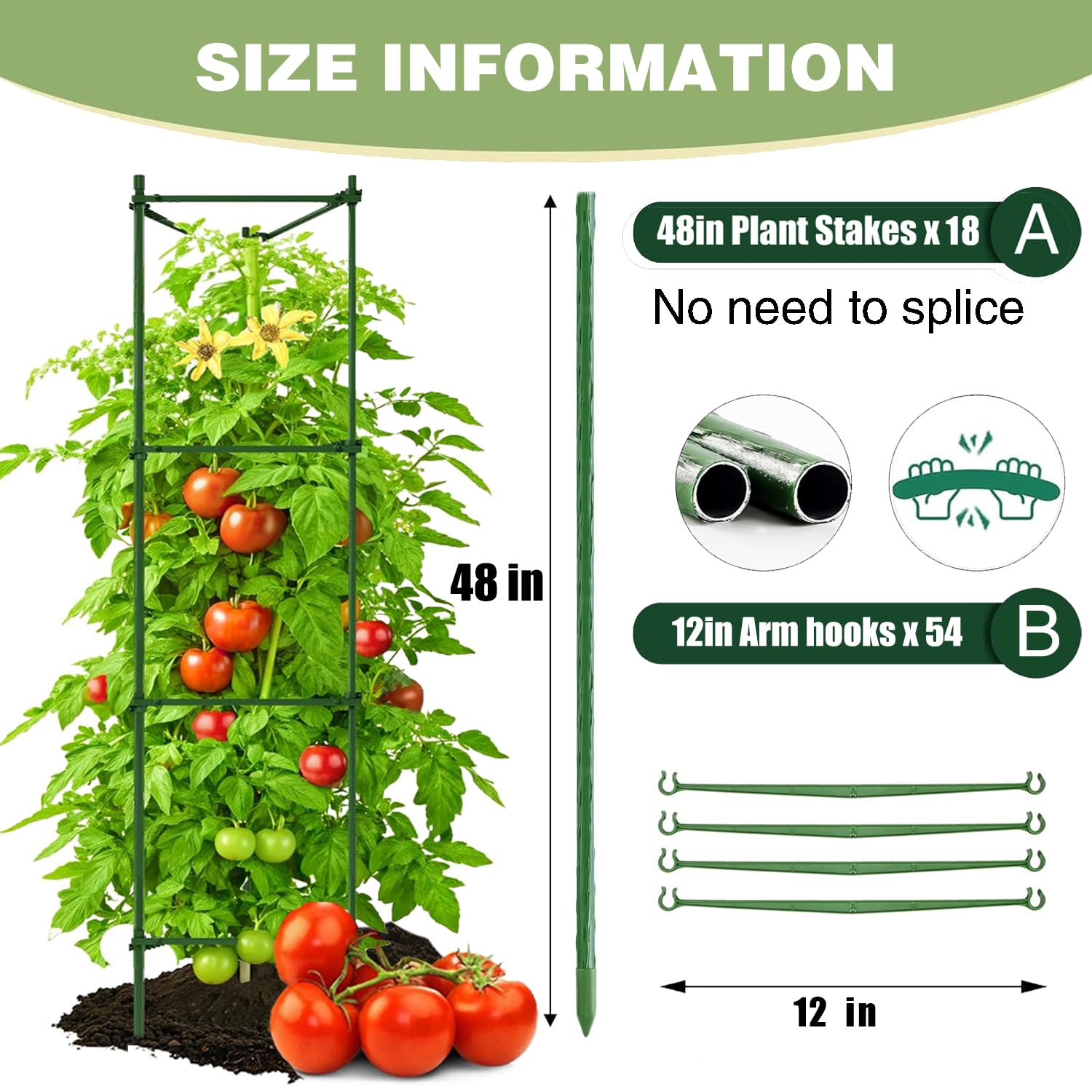 AUTOHAOL snap-on arms stabilize climbing plants for vertical growth