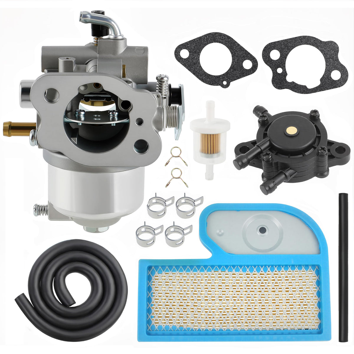AUTOKAY carburetor kit front view, ready-to-install replacement for Kawasaki engines that improves performance