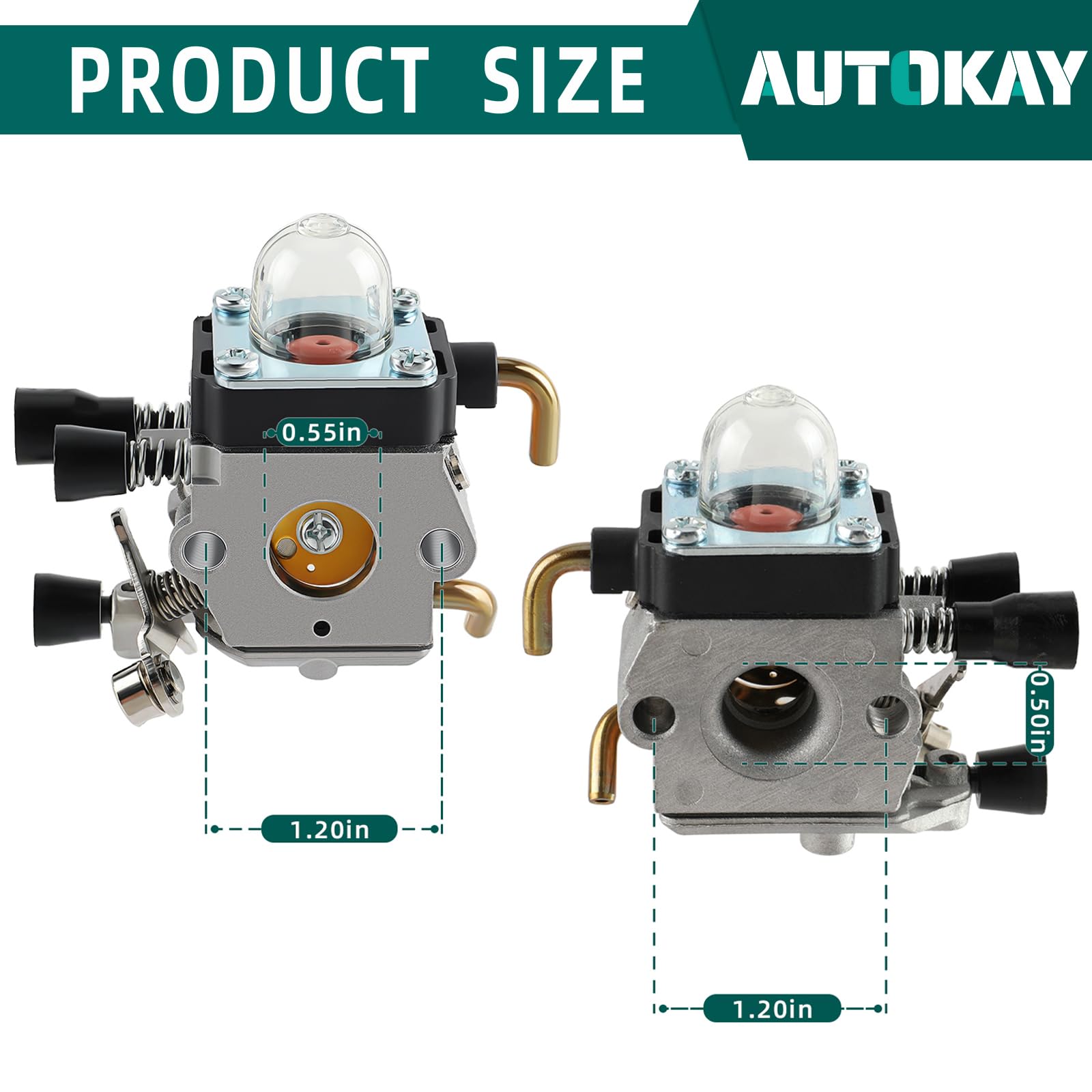 AUTOKAY FS45 carburetor inside bag with replacement kit.