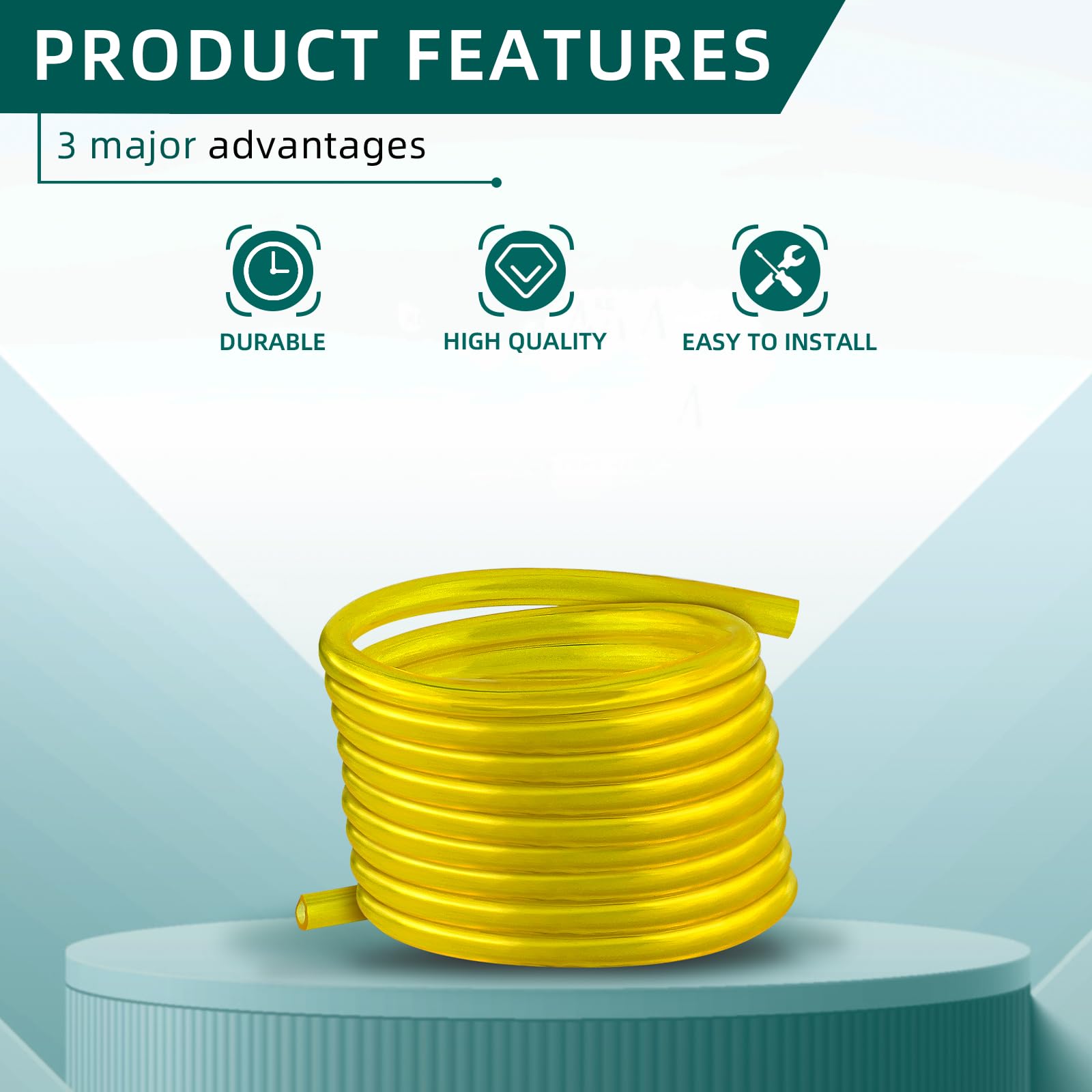 AUTOKAY 0.08 x 0.14 inch hose for flexible fuel routing.