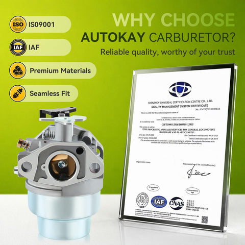 Compatibility chart for AUTOKAY GCV160 carburetor with Honda and Craftsman engines