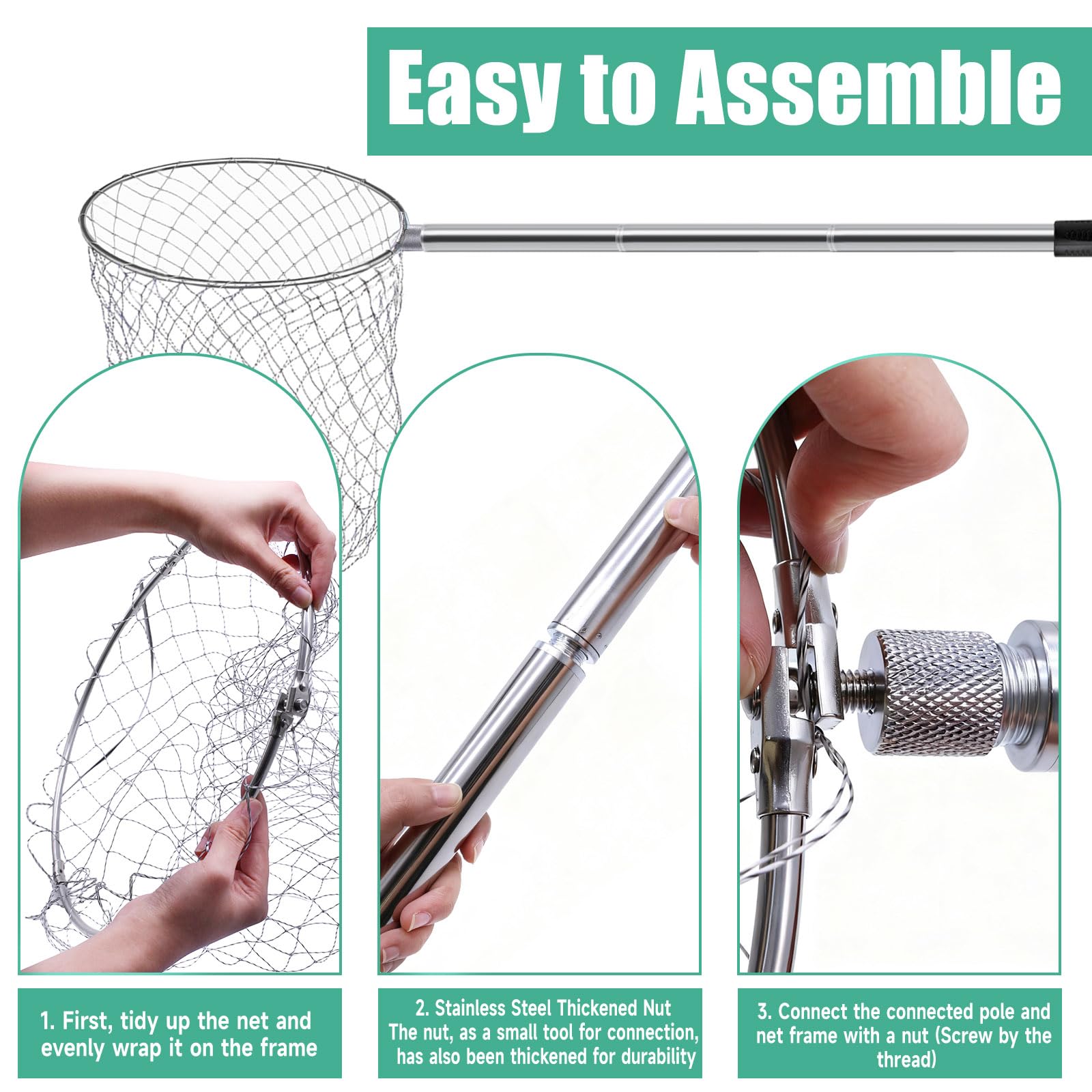 Autokcan poultry-catching-net with large mesh for safe poultry capture