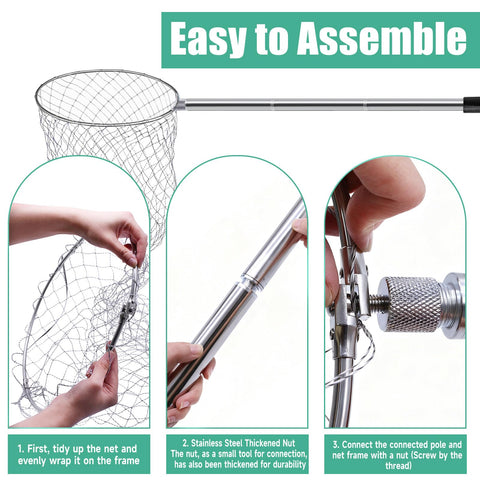 Autokcan poultry-catching-net with large mesh for safe poultry capture