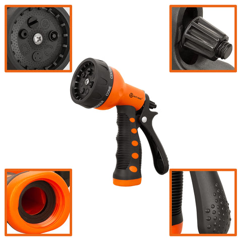 AUTOMAN ABS+TPR construction delivers lightweight, durable spray nozzle.