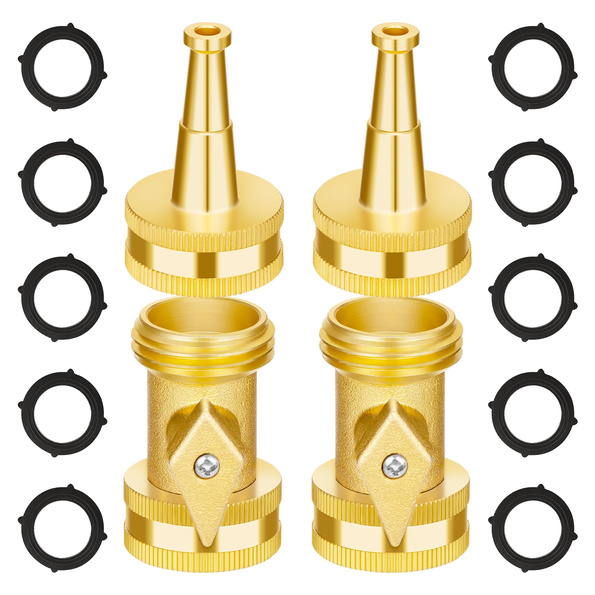 AUTOMAN brass hose nozzle jet spray for powerful cleaning tasks like car washing and decks.