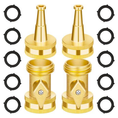 AUTOMAN brass hose nozzle jet spray for powerful cleaning tasks like car washing and decks.