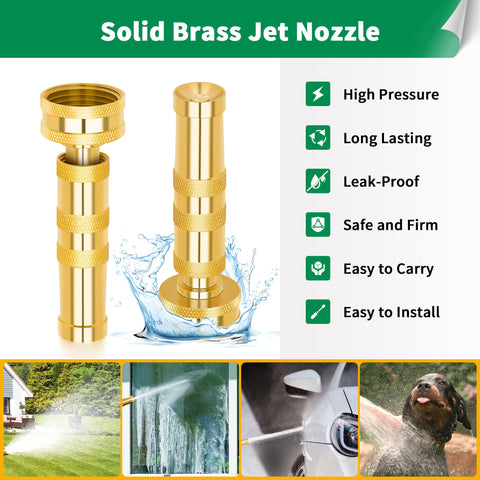 AUTOMAN Brass Hose Nozzle solid brass for long-lasting performance.