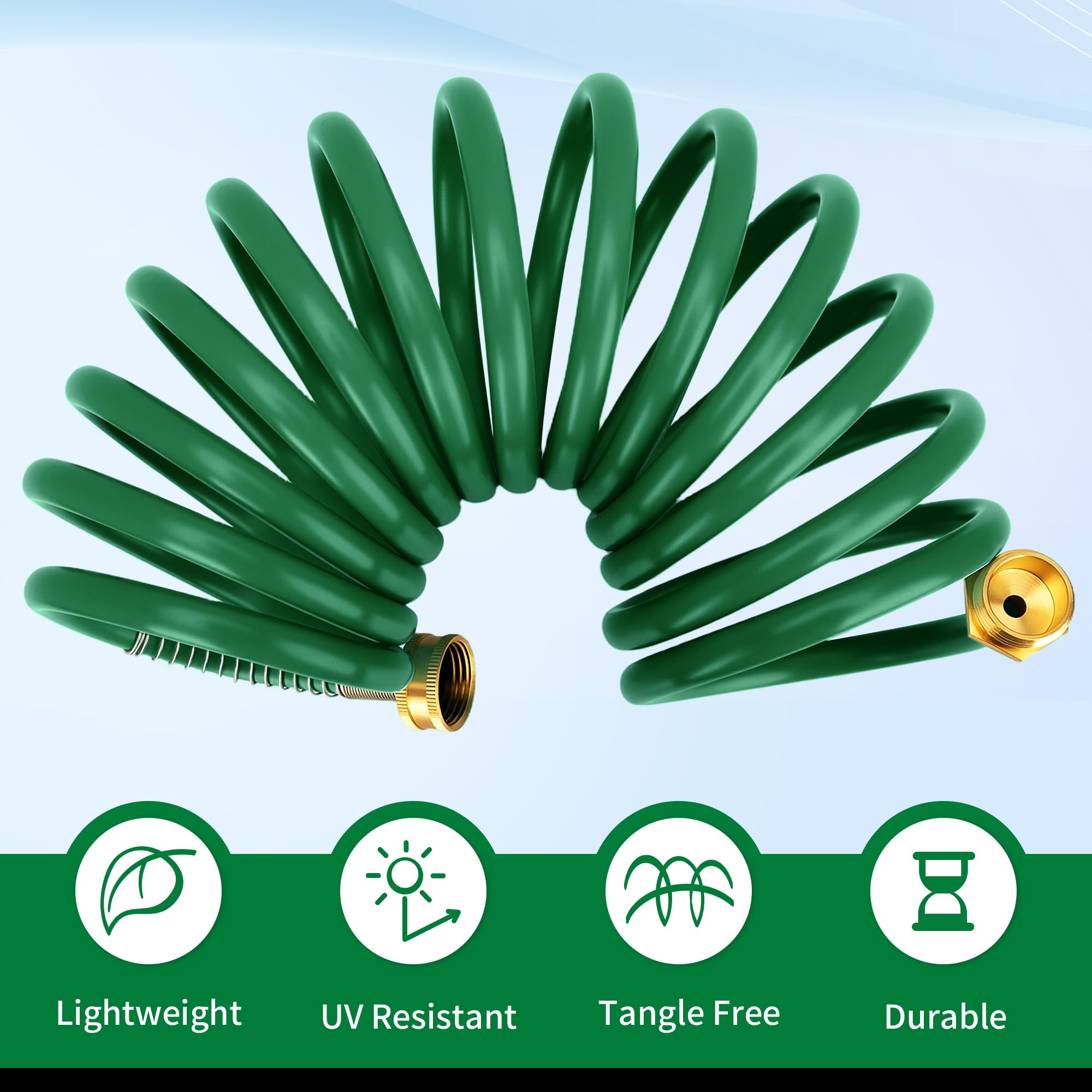 AUTOMAN corrosion-resistant outer shell protects hose in outdoor use.