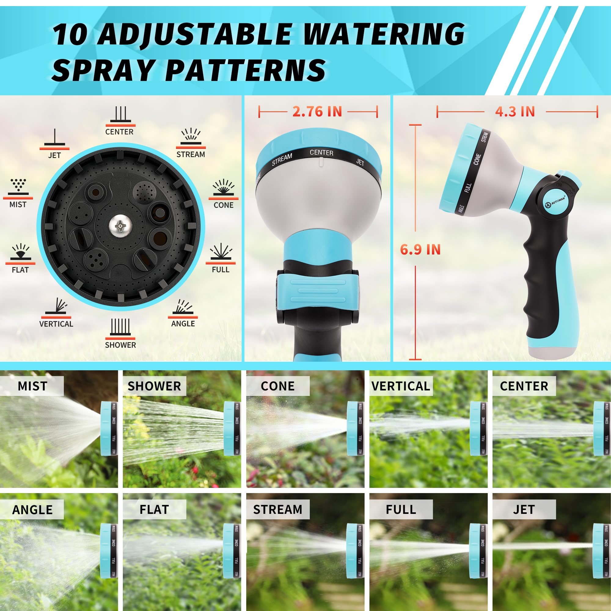 AUTOMAN durable ABS construction withstands daily outdoor use