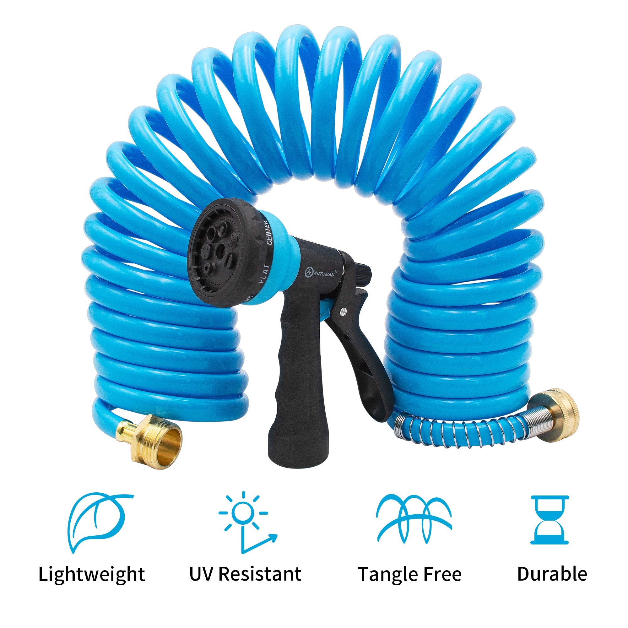 AUTOMAN EVA 7-pattern nozzle offers versatile spray options for plants and cleaning.