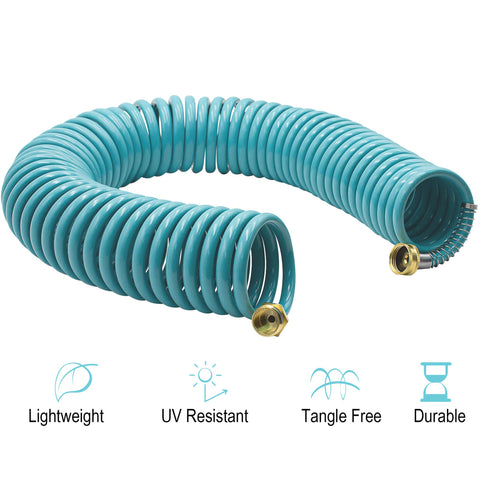 AUTOMAN EVA curly hose illustrating lightweight handling and easy maneuverability