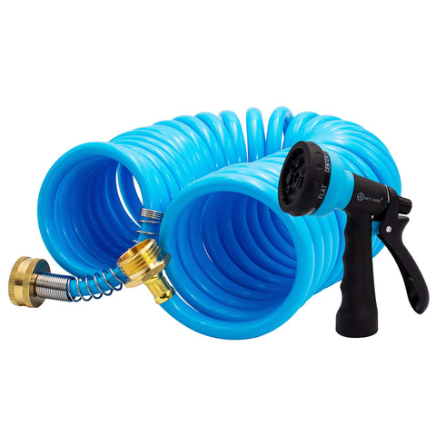 AUTOMAN EVA recoil 25ft extended hose for easy watering with lightweight design.