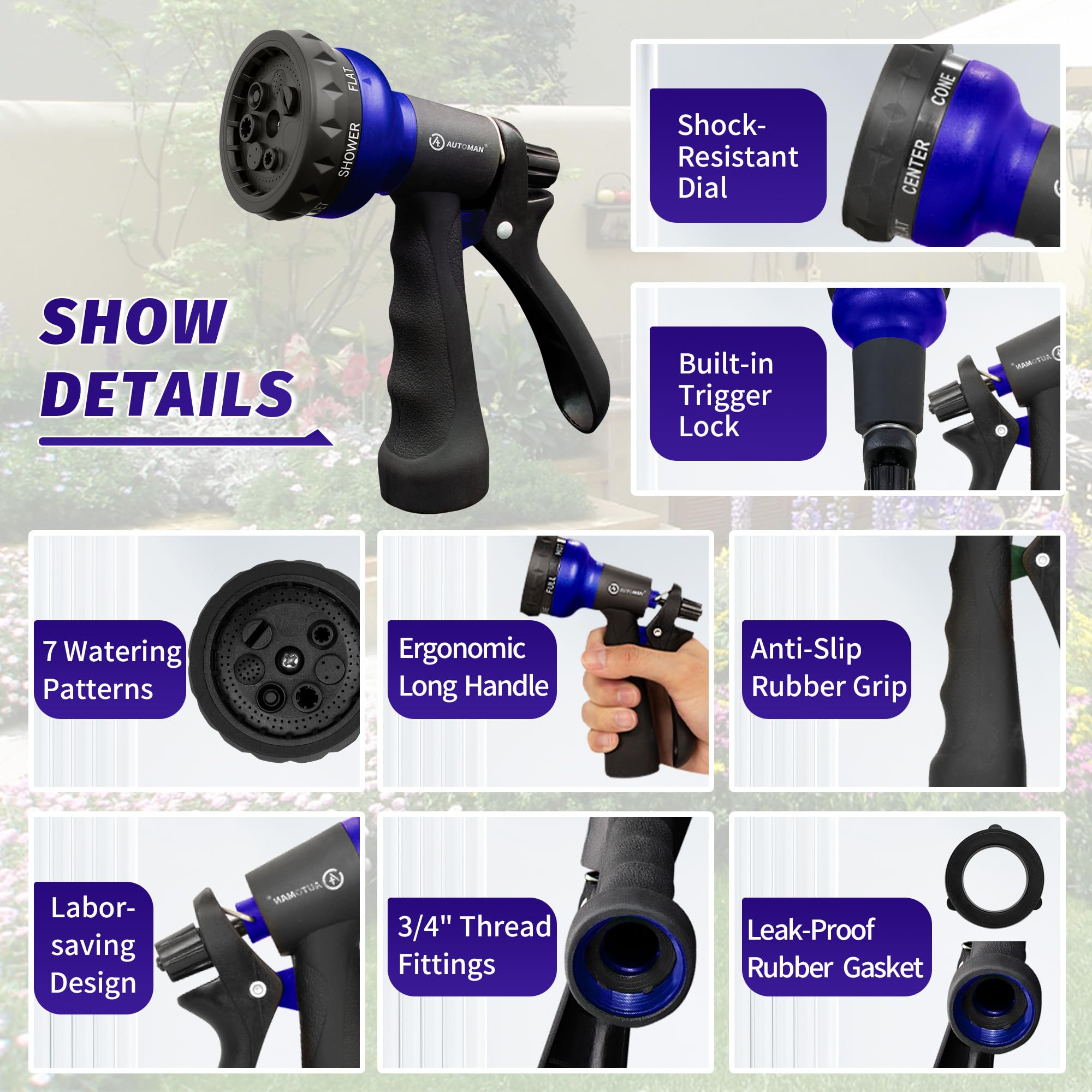 AUTOMAN leak-free connection with rubber gasket on standard hose