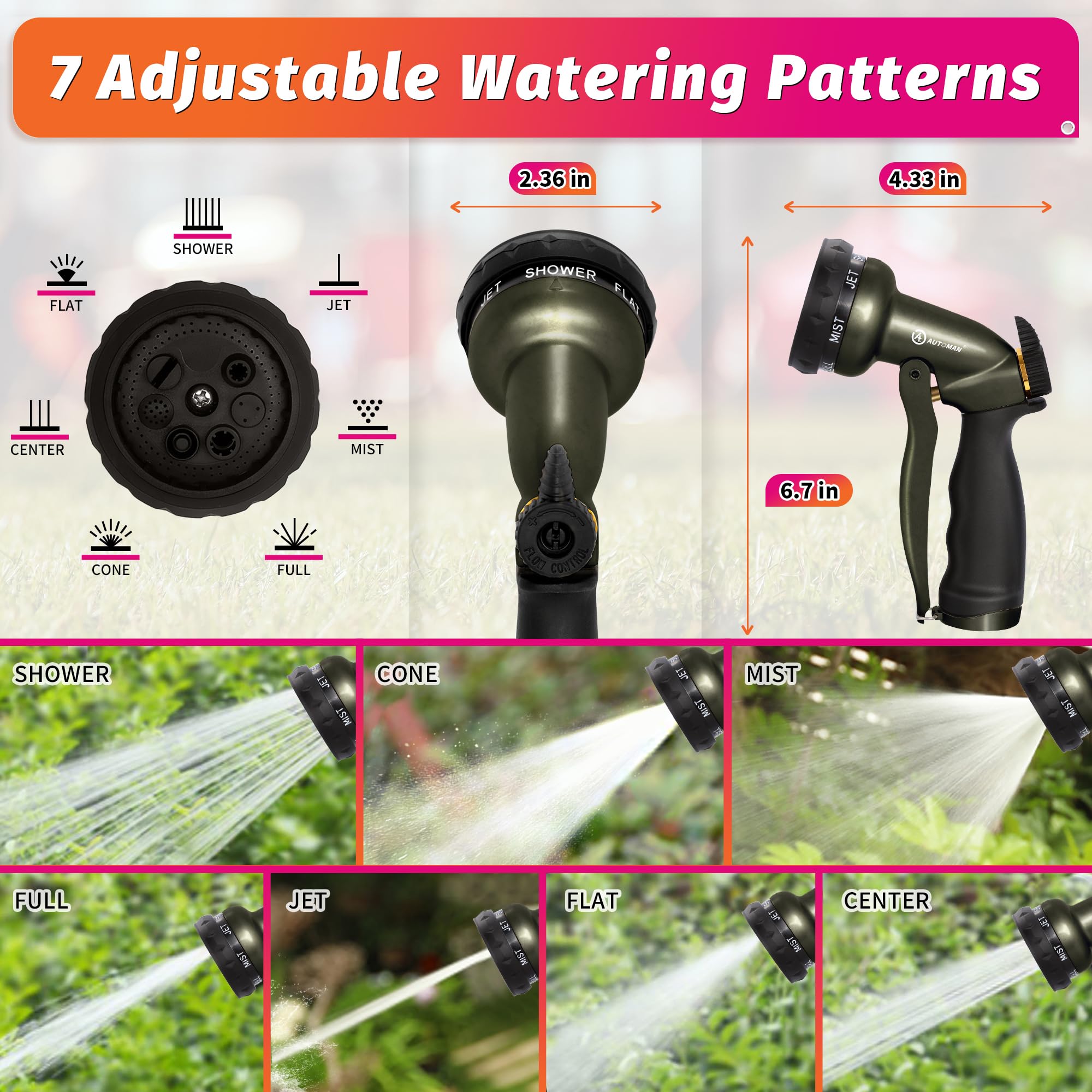 AUTOMAN leak-proof connection fits standard hoses for reliable sealing.