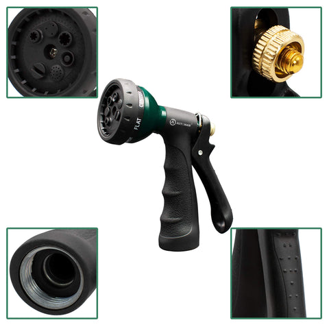 AUTOMAN garden hose nozzle seven-pattern dial enables versatile watering options