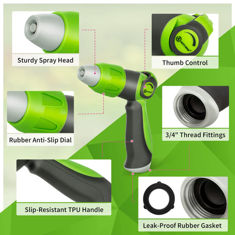 AUTOMAN slip resistant grip nozzle enables comfortable long use during washing