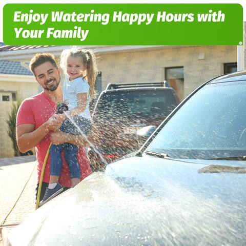 AUTOMAN versatile nozzle supports garden, lawn, car washing, and outdoor cleaning.