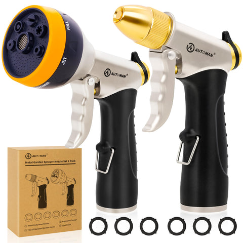 AUTOMAN garden nozzle 7-pattern spray for versatile plant watering and gentle irrigation