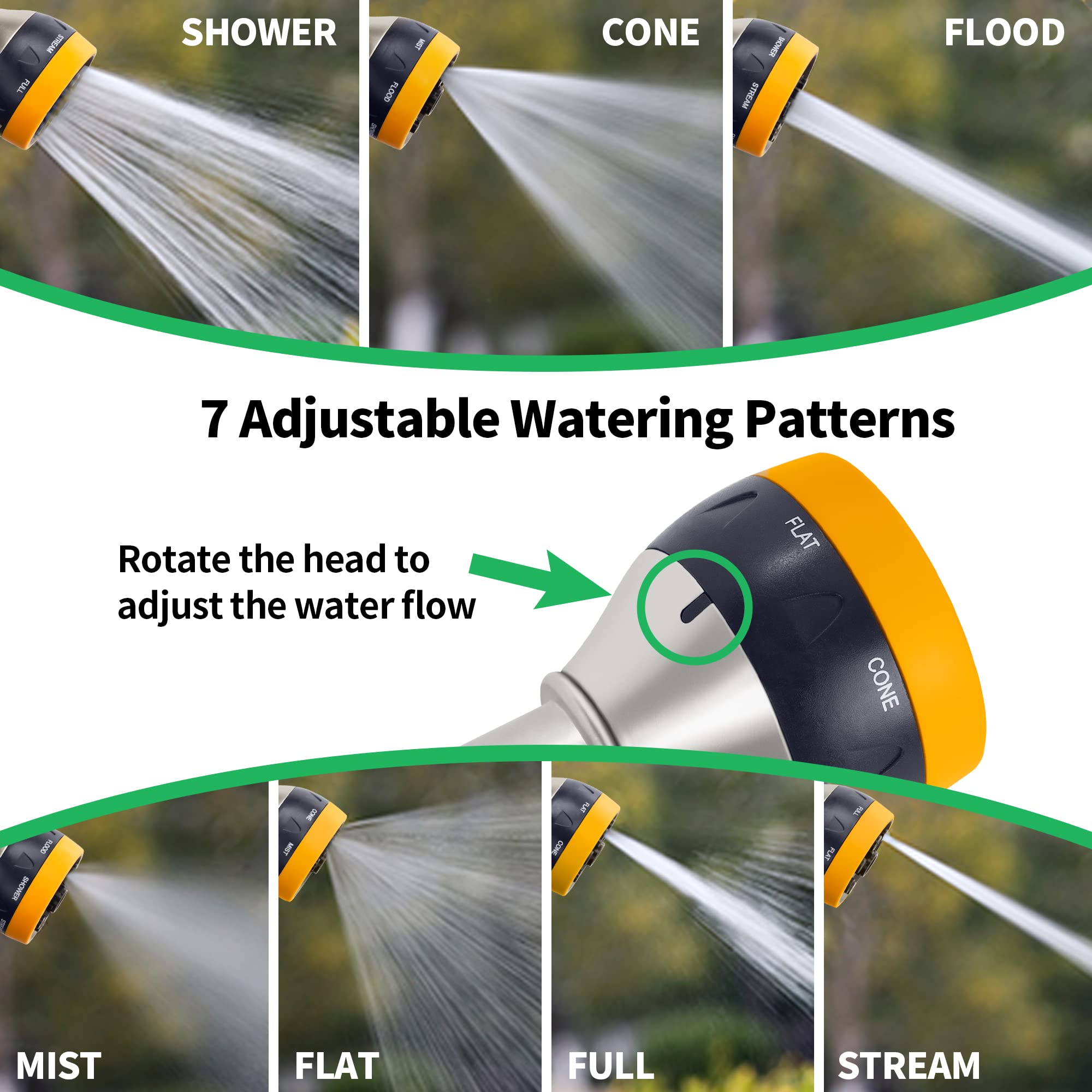 AUTOMAN garden nozzle ergonomic pistol-grip design reduces hand fatigue.