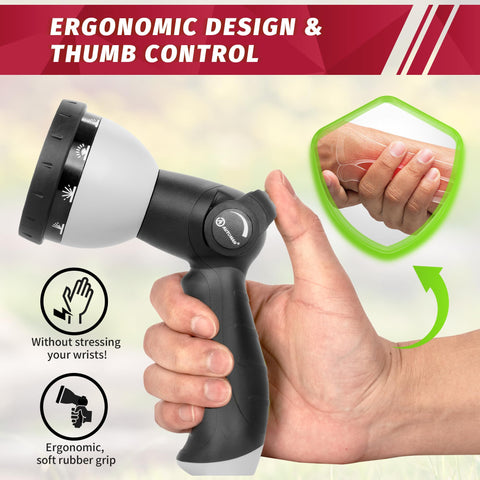 AUTOMAN high-pressure jet and soft shower modes for tough and delicate tasks.