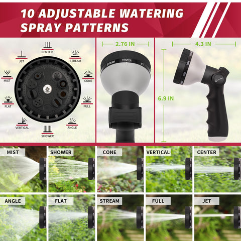 AUTOMAN nozzle with high-pressure jet and soft shower for dirt removal and delicate watering