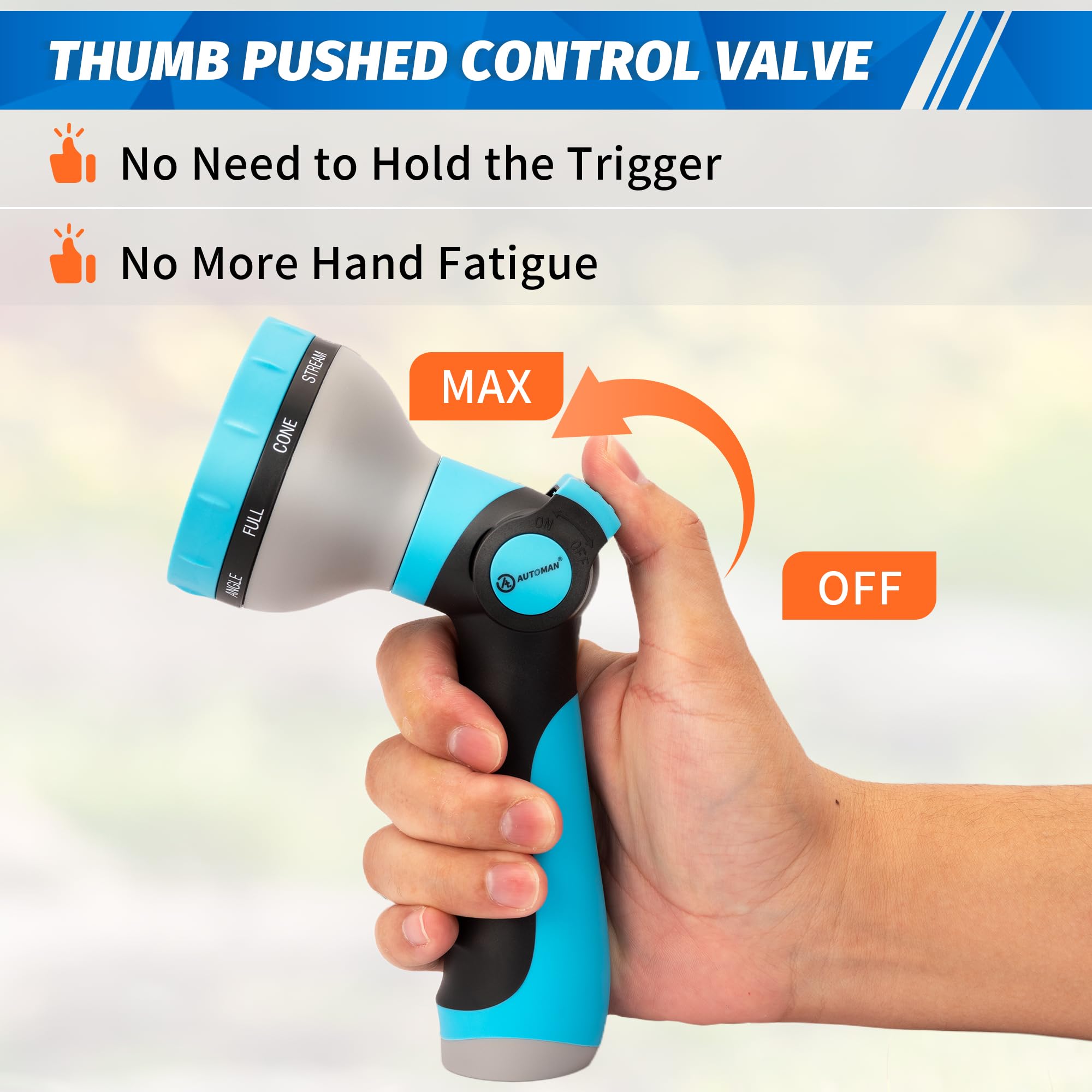 Leak-free connection ensures a tight seal with standard hoses