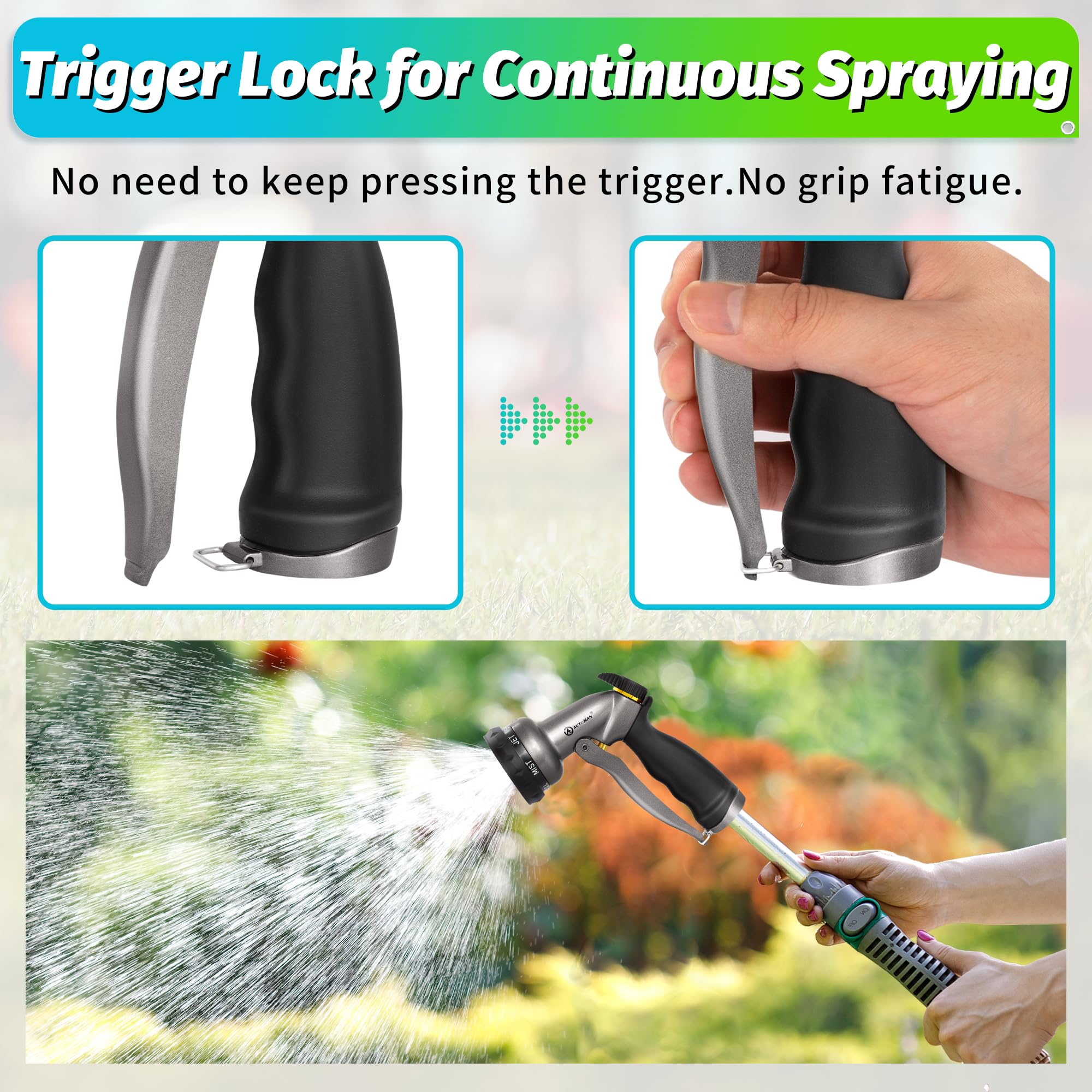 AUTOMAN leak-proof connection fits standard hoses for reliable water flow