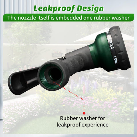 AUTOMAN jet and soft shower settings handle dirt and delicate plants.