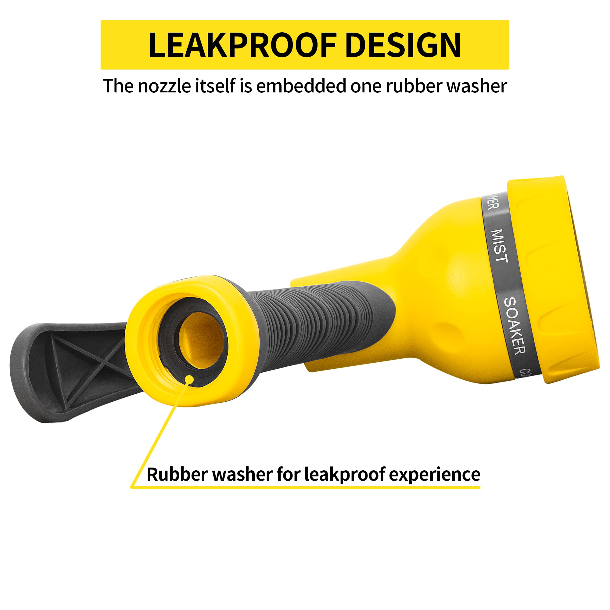 AUTOMAN slip-resistant grip enables comfortable, long watering sessions.