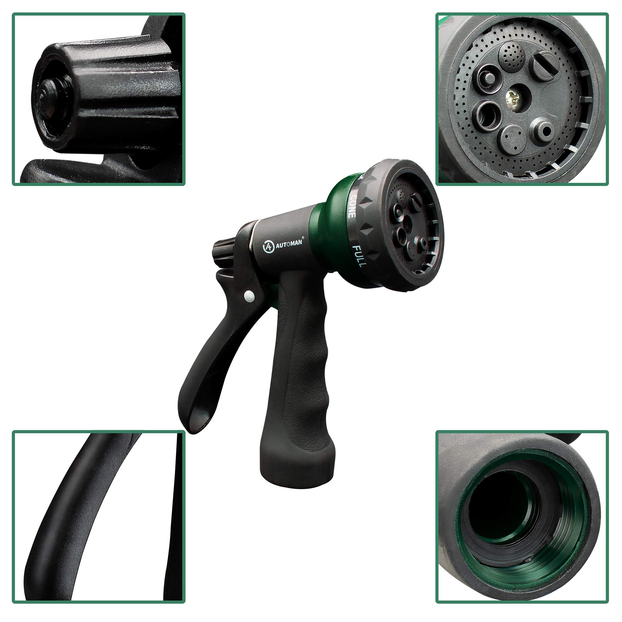 AUTOMAN Slip-resistant grip ensures comfortable use during extended watering sessions.