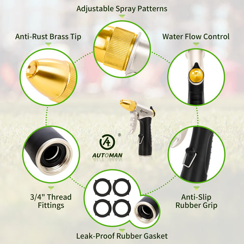 AUTOMAN spare gaskets pack includes six rubber gaskets for reliable leak-proof performance