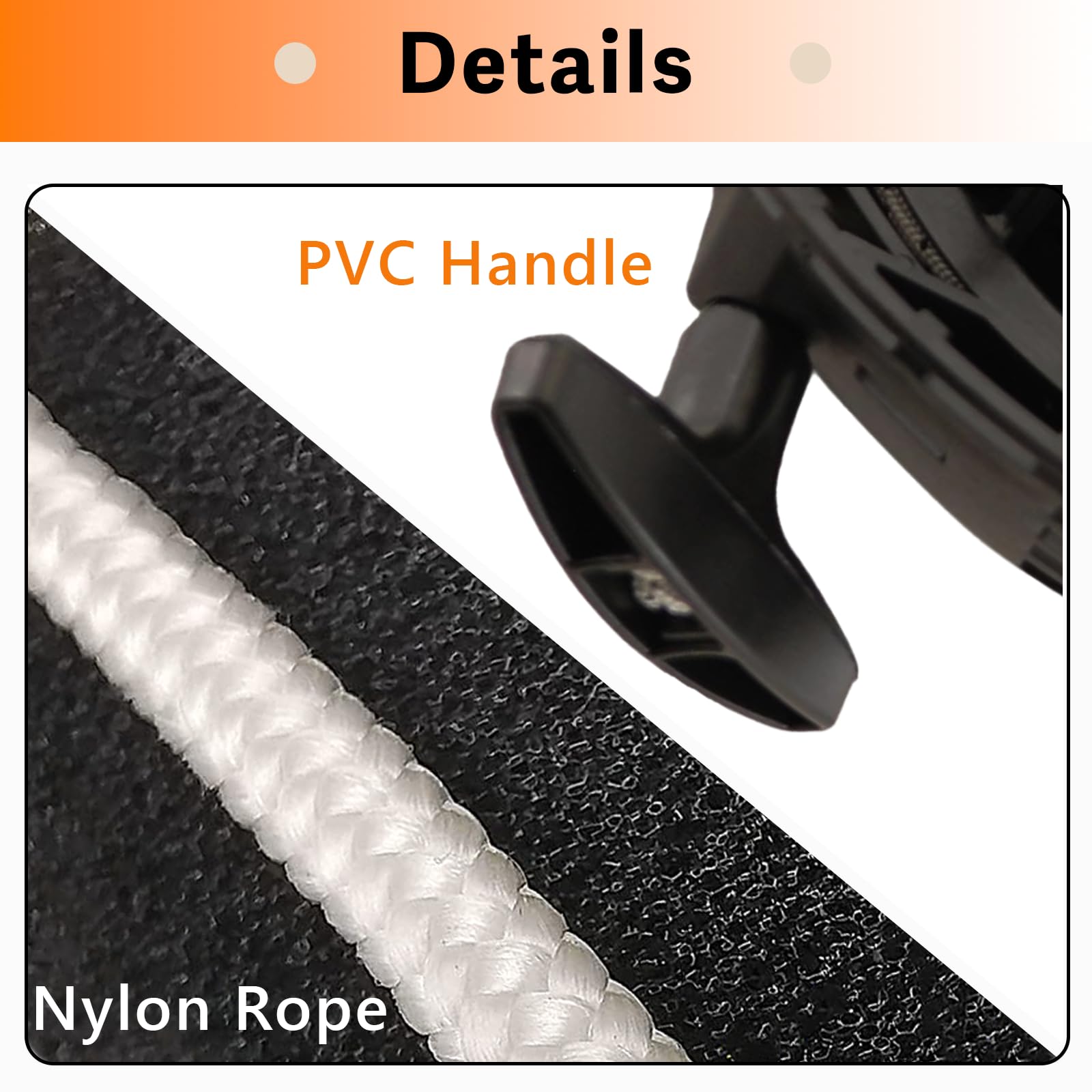 PVC handle and nylon rope on Automost assembly for comfortable starts