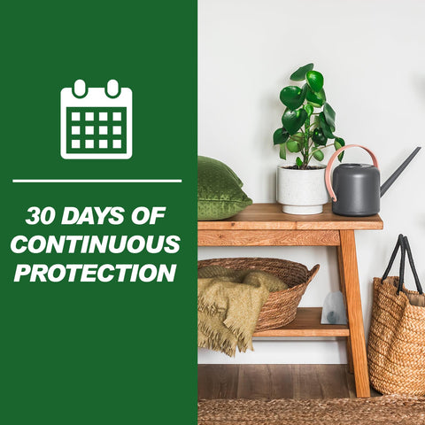 Thirty-day fragrance diffusion keeps spaces fresher and protected.