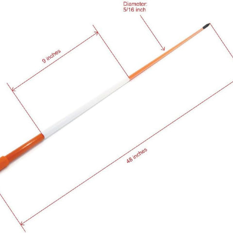 Autoparts snow stake 5/16 inch diameter highlights parking areas in winter