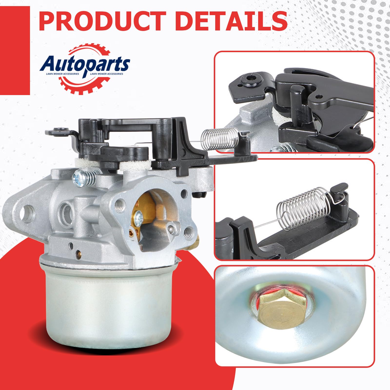Autoparts carburetor compatible with Briggs Stratton engines