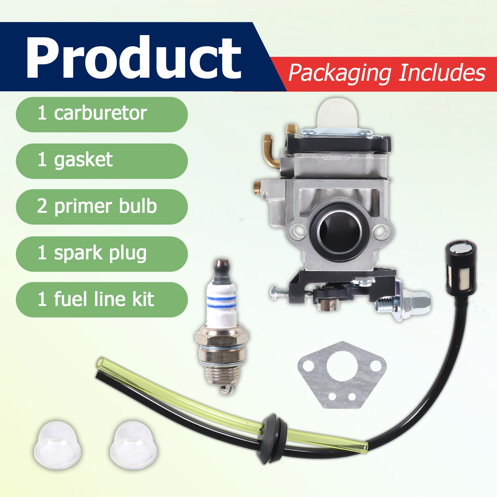 Autoparts carburetor for Powermate PCV43 fuel line kit supports stable fuel flow