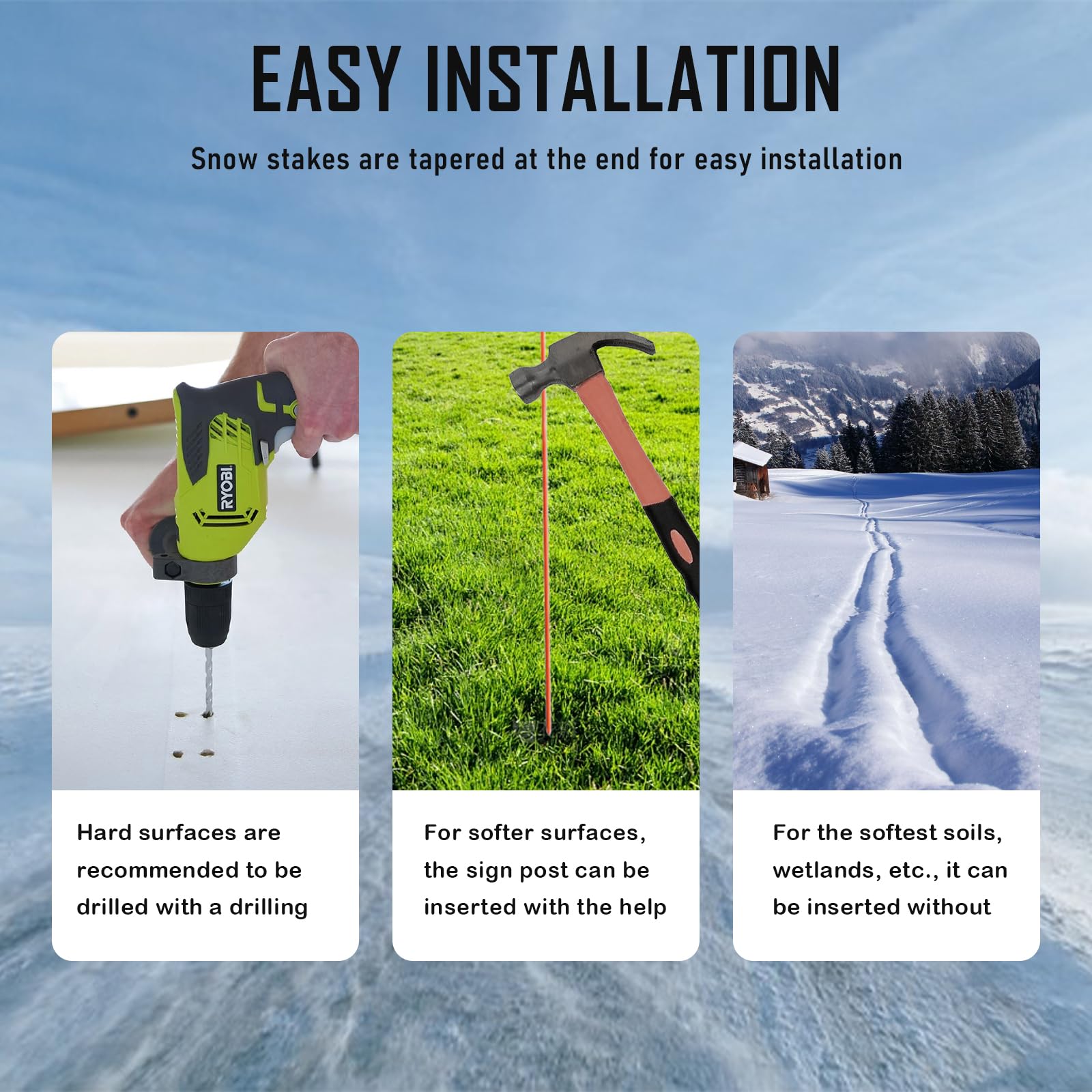 Autoparts driveway markers improve nighttime visibility for driveways and streets