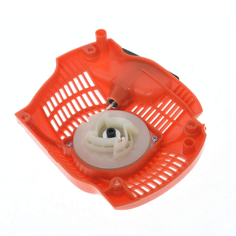 Autoparts recoil starter pull assembly model label indicates compatibility with 445/450 Rancher models.