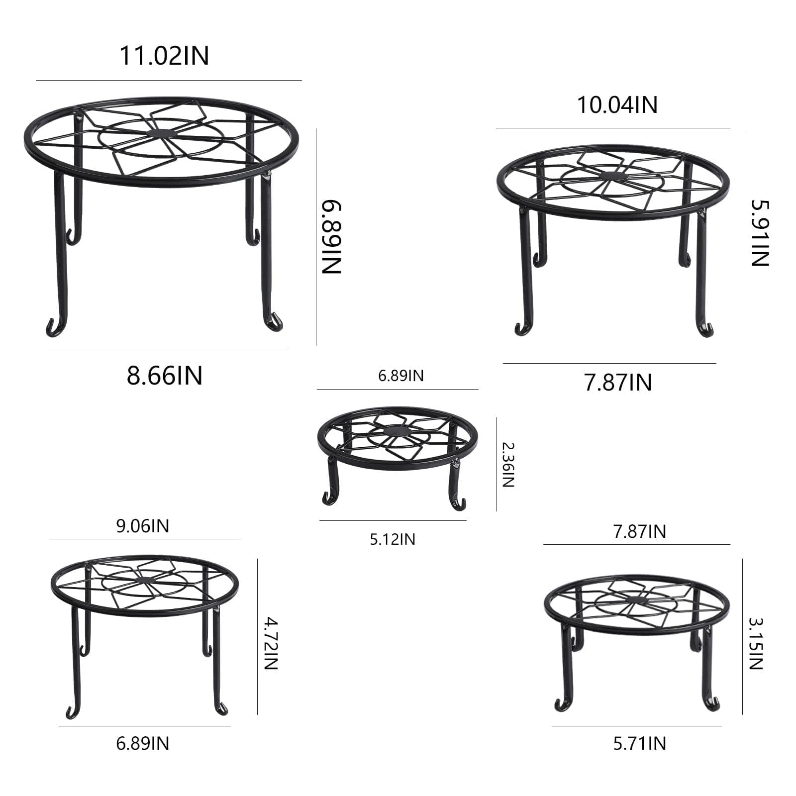 Autopromake indoor-outdoor plant stands suitable for humid spaces and patios.