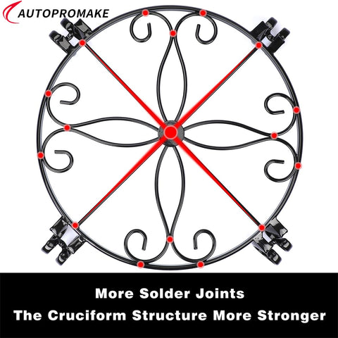 Autopromake elegant black stand complements home and garden décor.