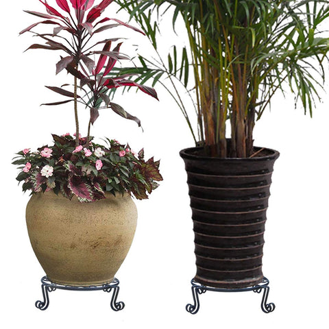 Autopromake indoor-outdoor stand for large pots, floors stay protected.