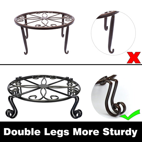 Autopromake round-base stand provides balanced support on uneven surfaces.