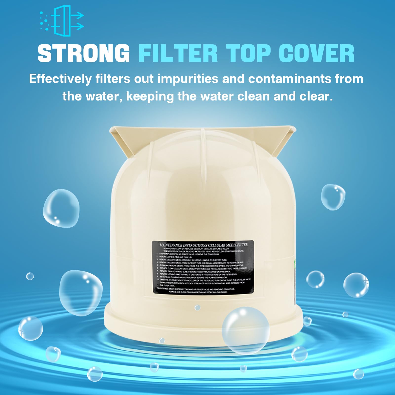 Autoverve Pentair compatibility label on housing cover for easy matching.