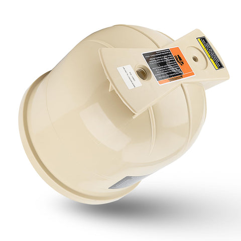 Autoverve almond lid close-up showing secure seal for pool filter housing.