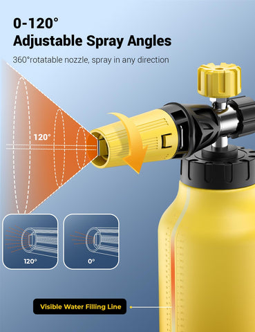 AUTOWN aluminum nozzle resists rust for long lasting foaming