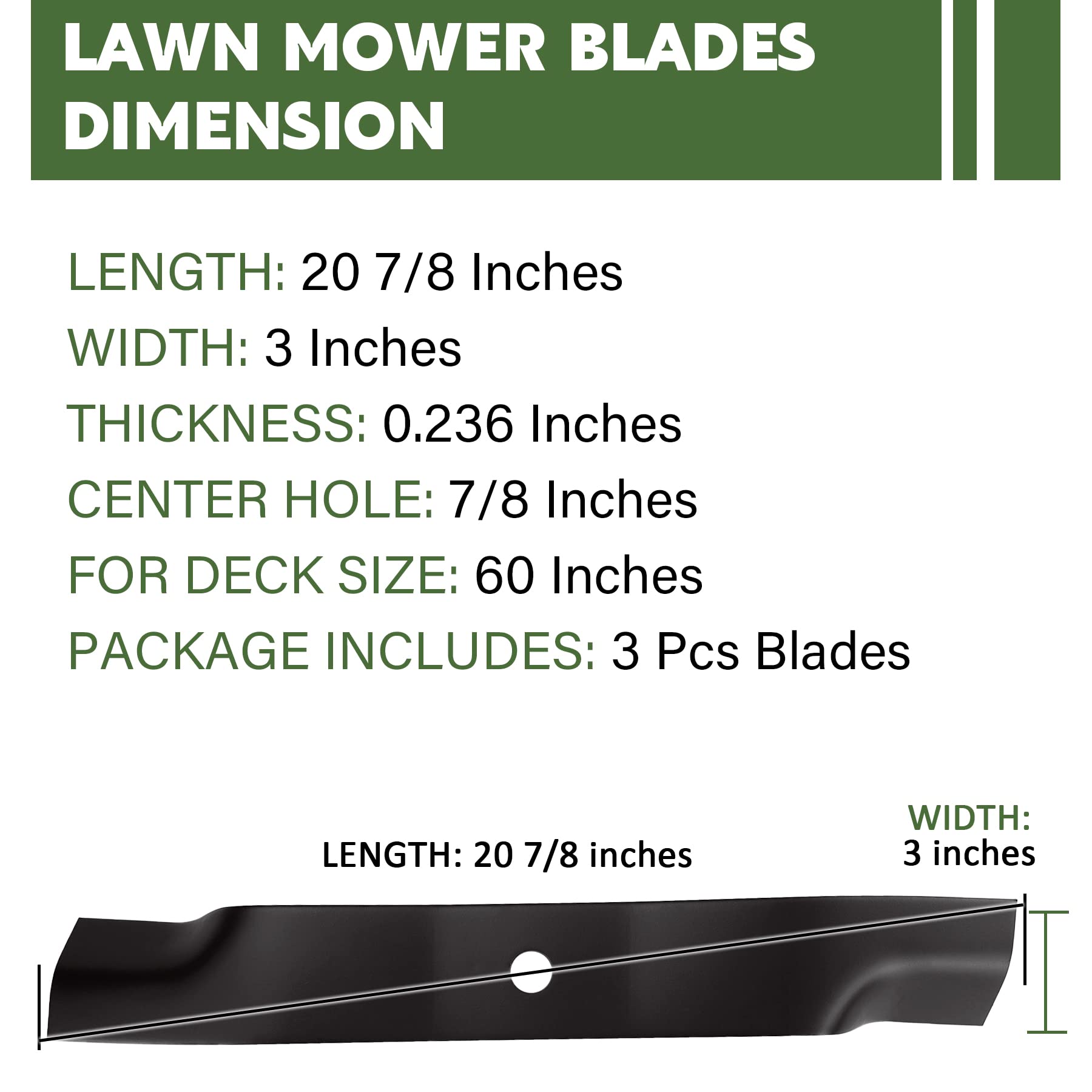 Autsurles blades compatible with John Deere 737 and 757 mowing decks