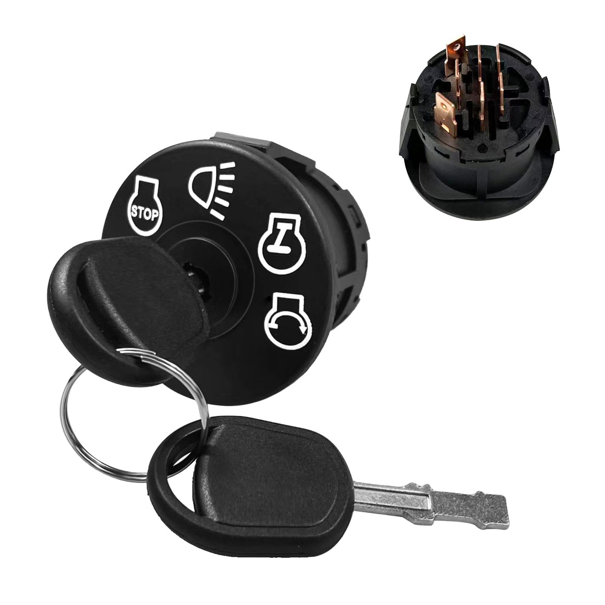Auttbexly seven-terminal ignition switch for versatile lawn tractor compatibility.