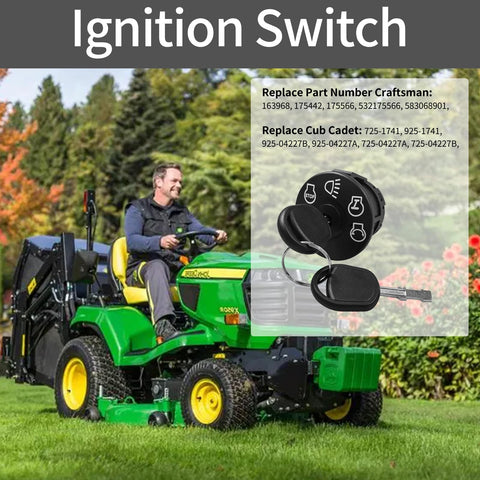 Auttbexly ignition switch packaging ready for quick install on mower.