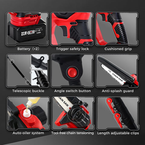 Autubin 2-in-1 tool suitable for handheld and pole saw tasks